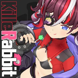 「キラービット-Killerabbit-」VRC/VRM対応オリジナル3Dモデル/アバター
